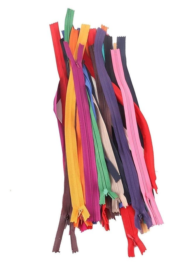 GEMSY سحابات نايلون من جيمسي بطول 16 بوصة | مجموعة من 10 قطع | مثالية للخياطة، والحرف اليدوية، والأزياء، وصناعة الملابس | تُستخدم في صناعة البالازو، والسراويل، وبدلات الأطفال، وغيرها | سحاب صناعي متعدد الألوان مفتوح الطرف - Image 3